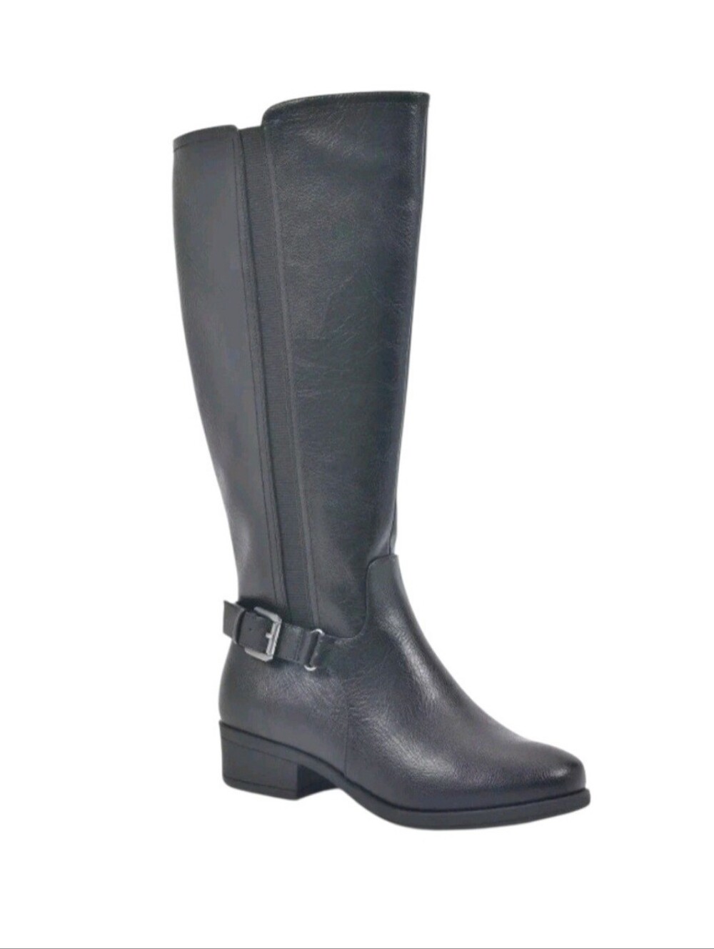Croft & Barrow Women's Karaa black knee-high riding boots Size 6.5 Wide Calf